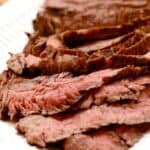 Rosemary Balsamic Grilled Flank Steak Recipe Image with title