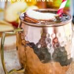 Apple Cider Moscow Mule Recipe Image with title