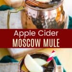 Apple Cider Moscow Mule Cocktail Pinterest Collage