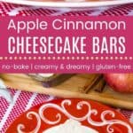 Apple Cinnamon Cheesecake Bars Pin Template Long