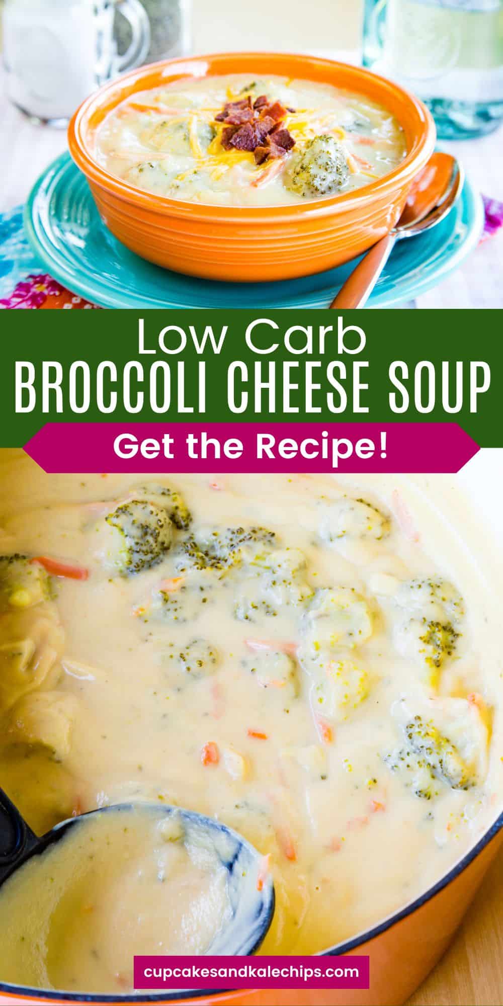 Creamy Keto Broccoli Cheese Soup Cupcakes & Kale Chips