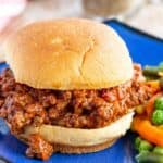Easy Homemade Sloppy Joes Recipe Image with title