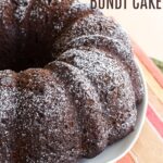 Gluten Free Chocolate Pumpkin Bundt Cake Recipe image with title