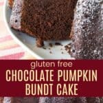 Gluten Free Chocolate Pumpkin Bundt Cake Recipe Pinterest Collage