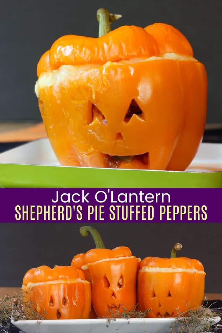 Halloween Stuffed Peppers with Ground Beef - Cupcakes & Kale Chips
