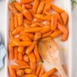 Honey Roasted Carrots Recipe image with title