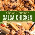 Slow Cooker Mexican Salsa Chicken Pinterest Collage
