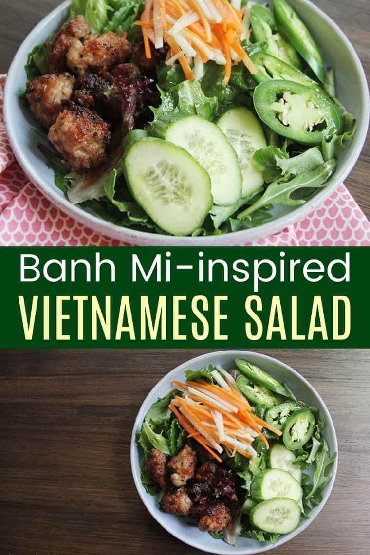 Vietnamese Salad with Banh Mi Ingredients - Cupcakes & Kale Chips