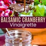 Balsamic Cranberry Vinaigrette Pinterest Collage