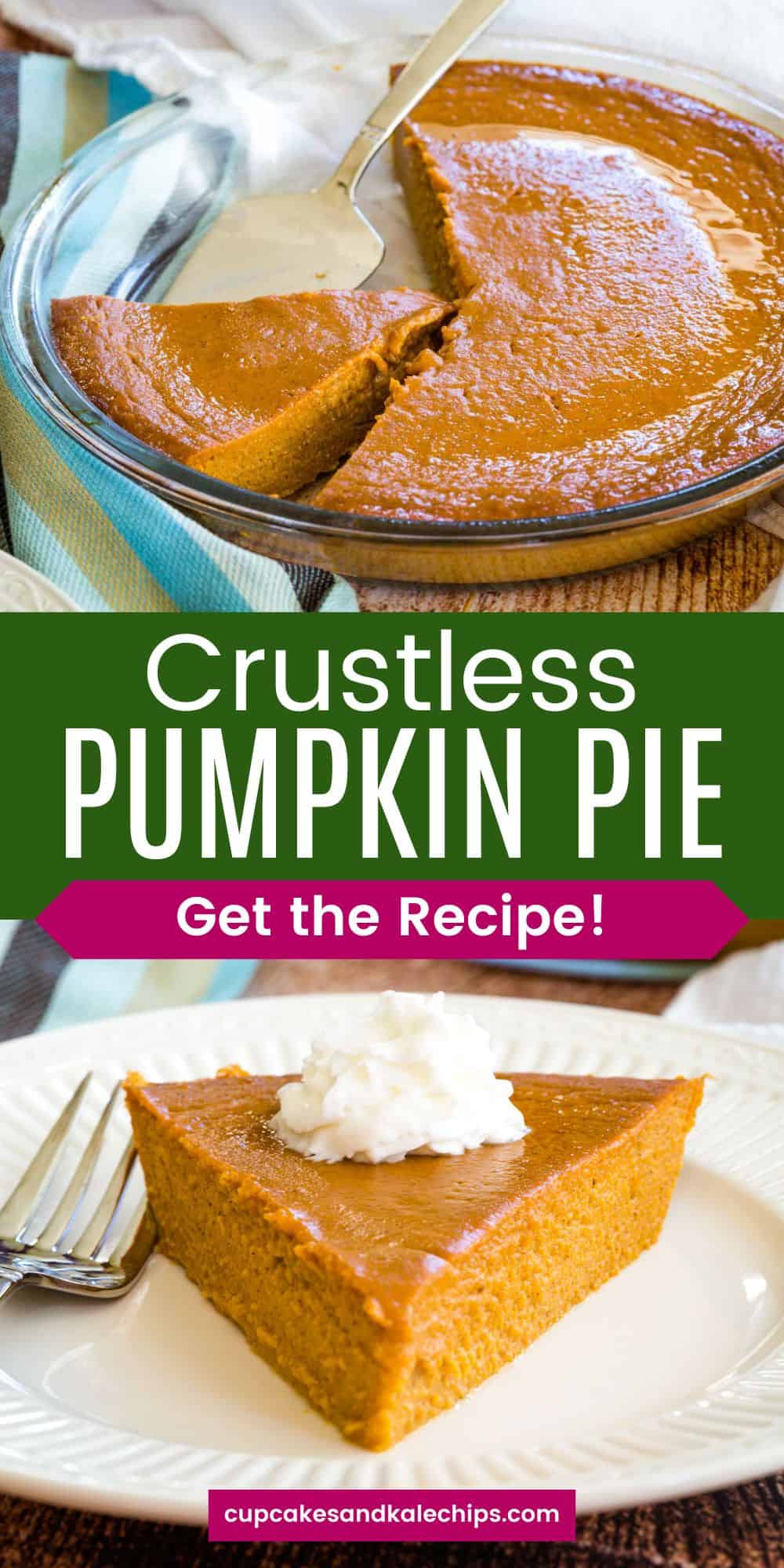 Crustless Pumpkin Pie - Gluten Free! | Cupcakes & Kale Chips