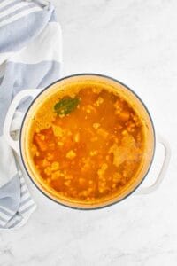 simmering in a dutch oven