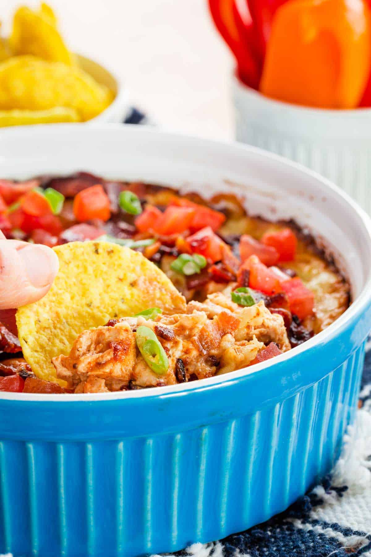 Cheesy BBQ Chicken Dip Easy Appetizer Recipe!