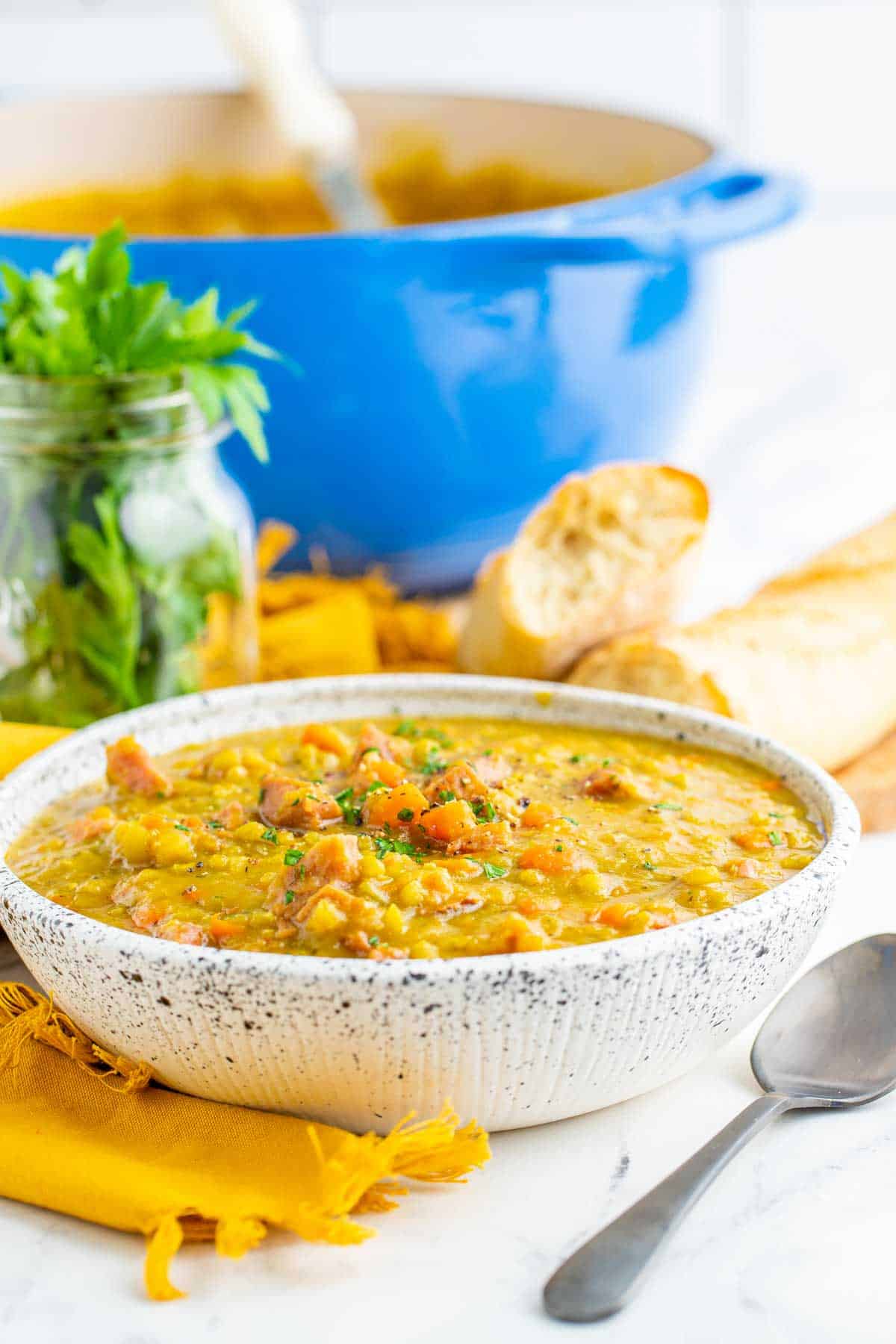 Yellow Split Pea Soup with Ham (Gluten-Free) • The Heritage Cook ®