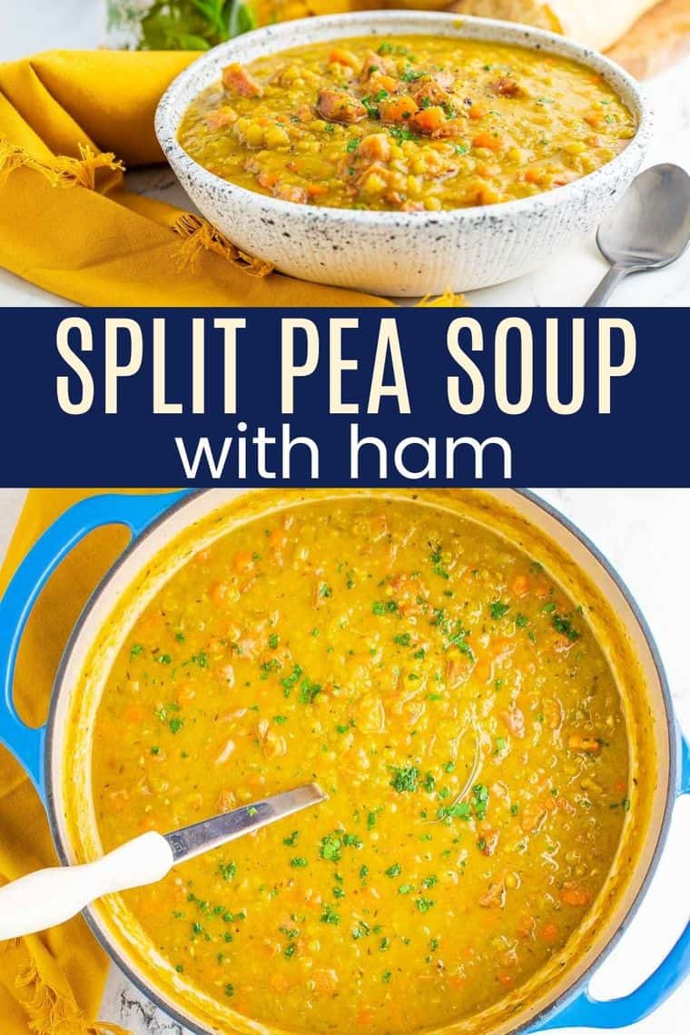 Split Pea Soup with Ham - easy gluten free comfort food recipe!