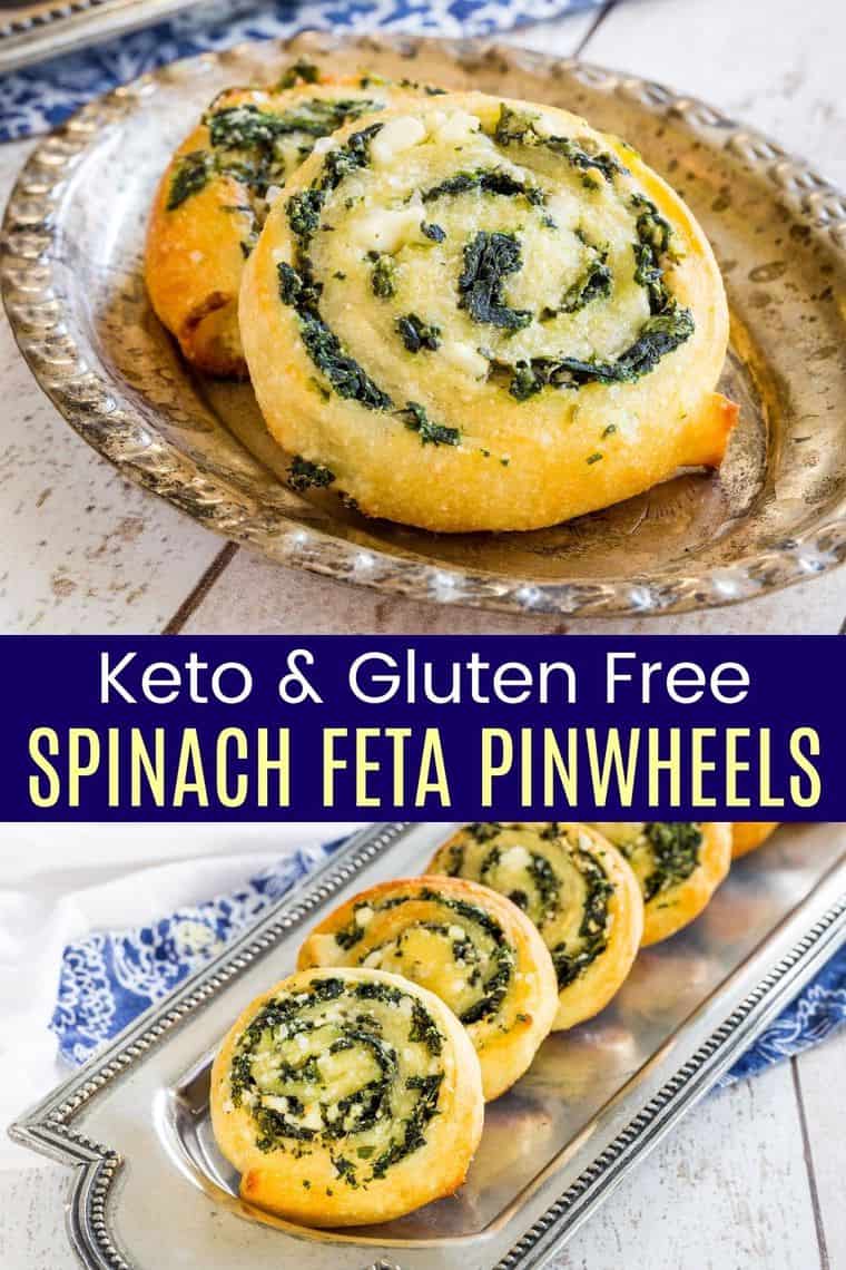 Low Carb Spinach Pinwheels - easy keto appetizers!