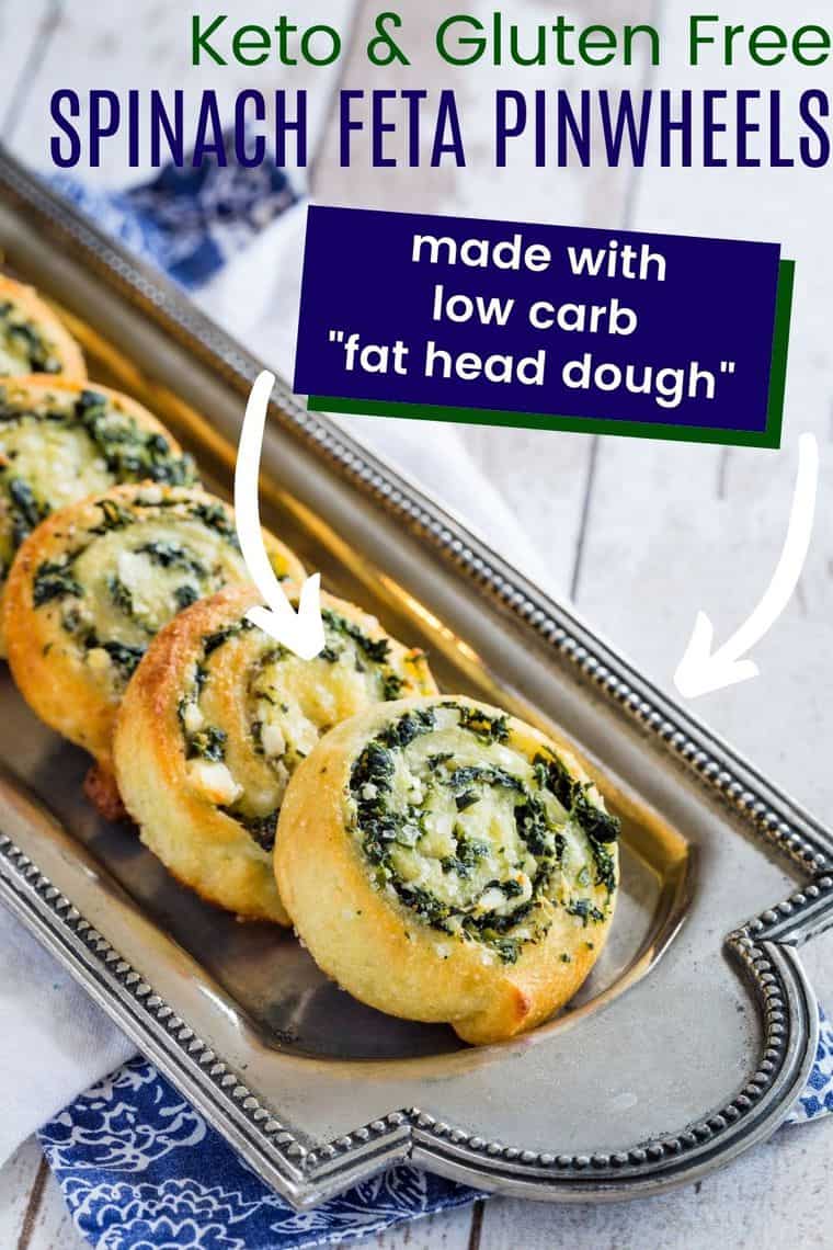 Low Carb Spinach Pinwheels easy keto appetizers!