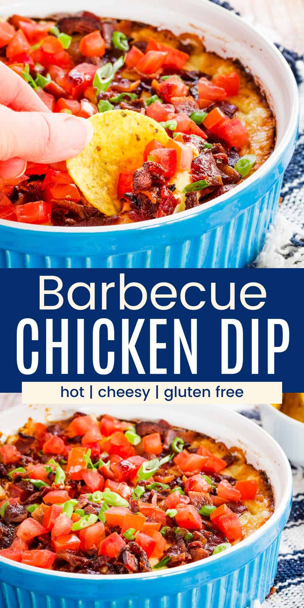 Hot & Cheesy BBQ Chicken Dip | Cupcakes & Kale Chip