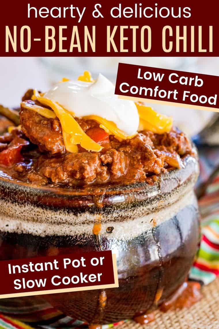 Easy Keto Chili Without Beans Instant Pot or Slow Cooker!