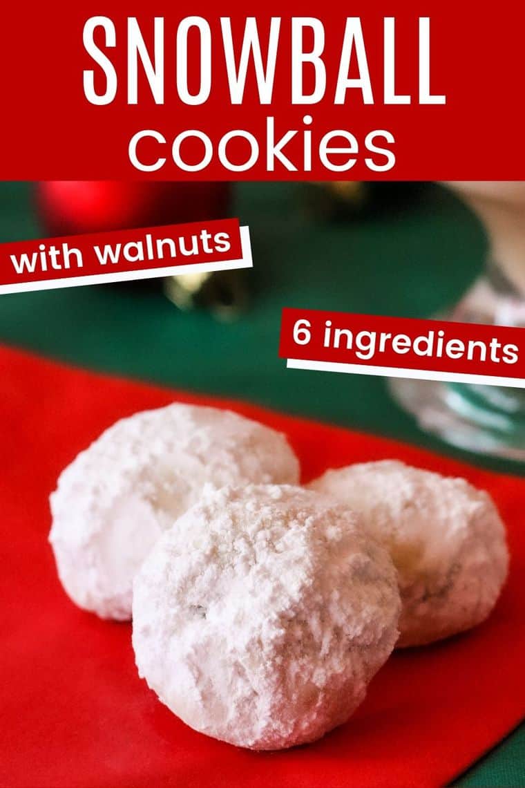 Classic Snowball Cookies with Walnuts - easy Christmas cookie recipe!