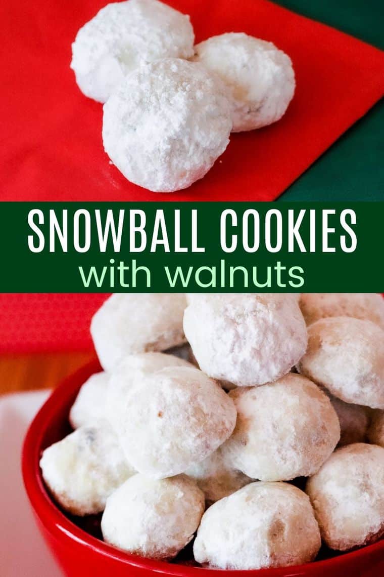 Classic Snowball Cookies with Walnuts - easy Christmas cookie recipe!
