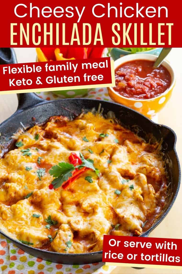 Keto Chicken Enchiladas Skillet Recipe Cupcakes & Kale Chips