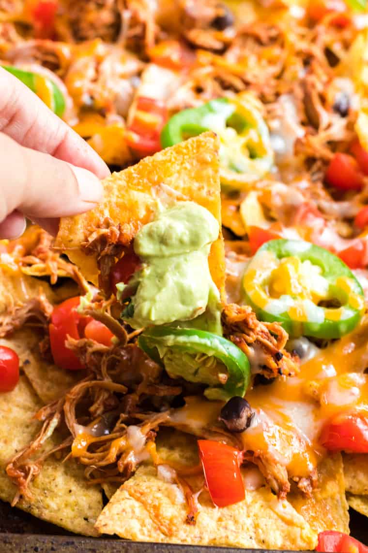 Sheet Pan Shredded Chicken Nachos  Easy Weeknight Dinner Idea! • A Sweet  Pea Chef