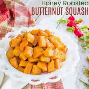 plate of butternut squash cubes