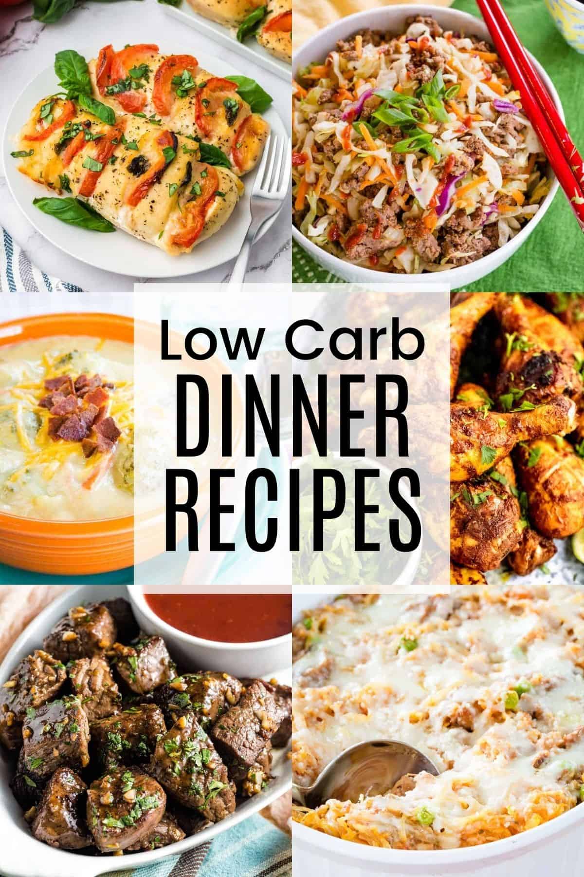 Photos of different keto recipes like shepherd's pie, chef salad lettuce wraps, mediterranean chicken stuffed zucchini, and frittata