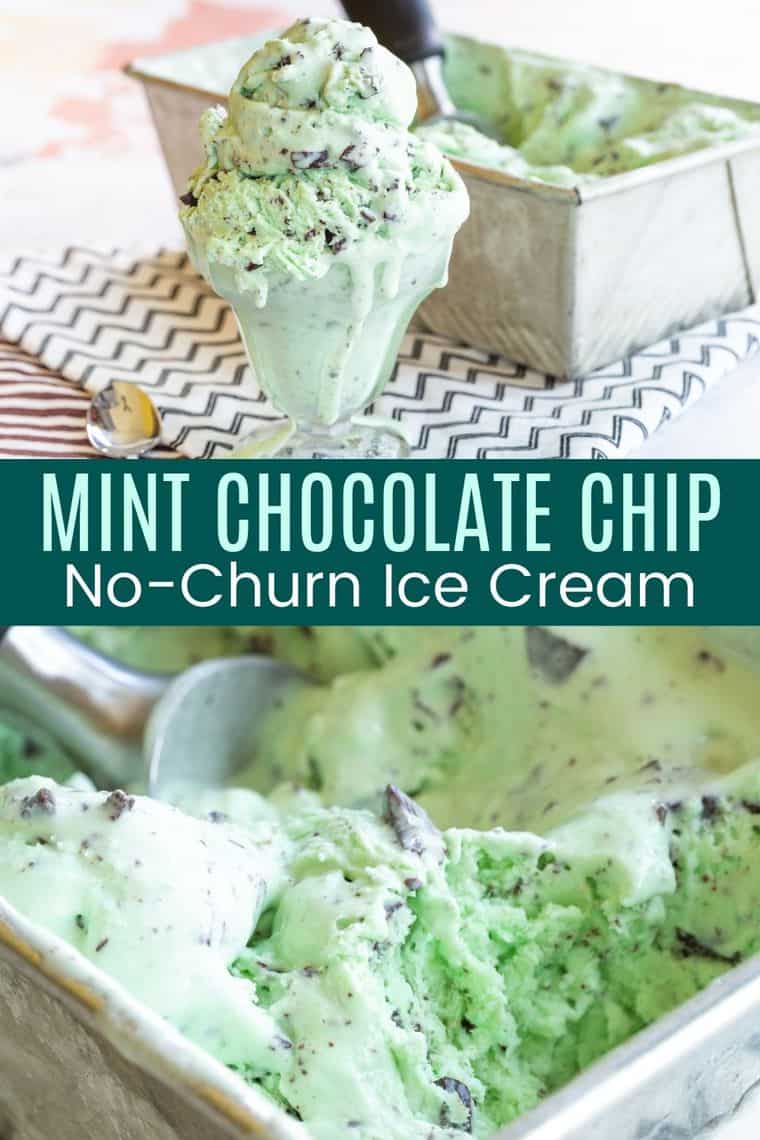 No-Churn Mint Chocolate Chip Ice Cream Recipe | Cupcakes & Kale Chips