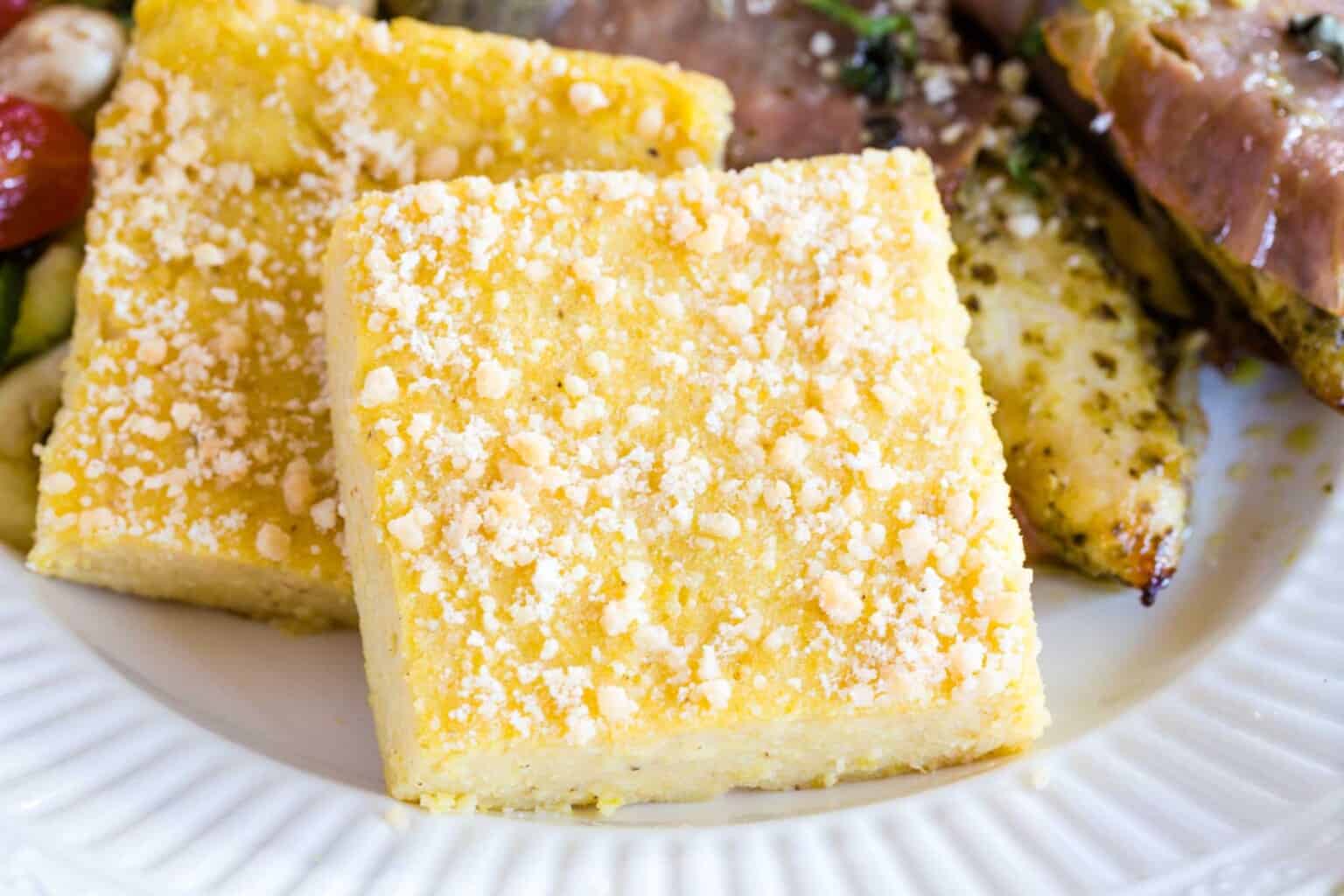 Baked Polenta with Parmesan Cupcakes & Kale Chips