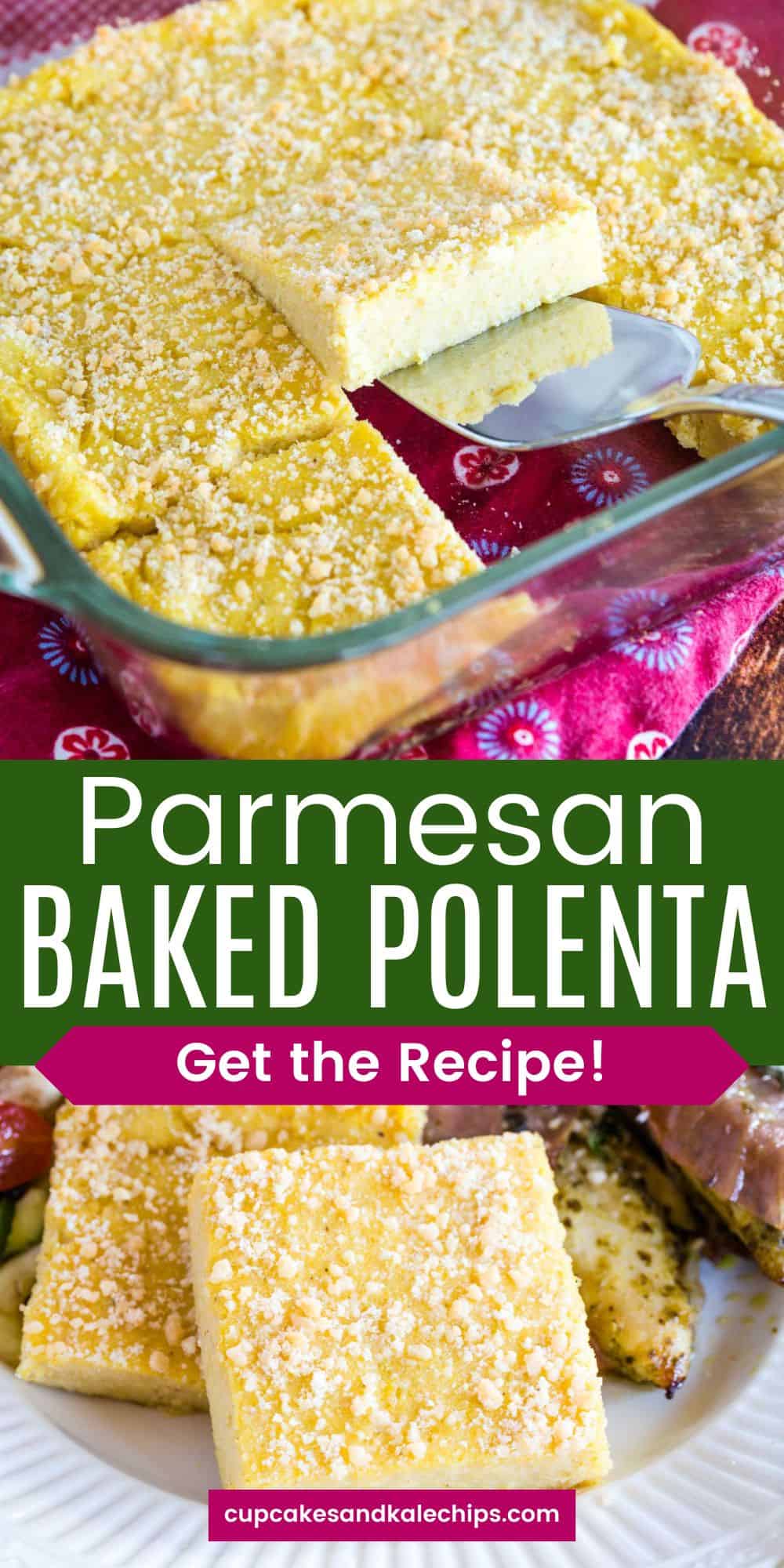Baked Polenta with Parmesan - easy gluten free side dish!