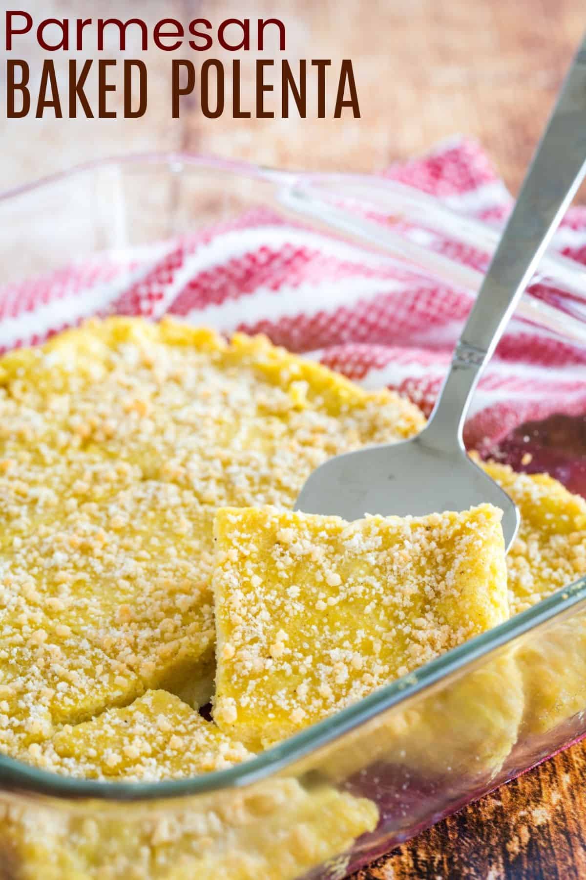 Baked Polenta with Parmesan - easy gluten free side dish!