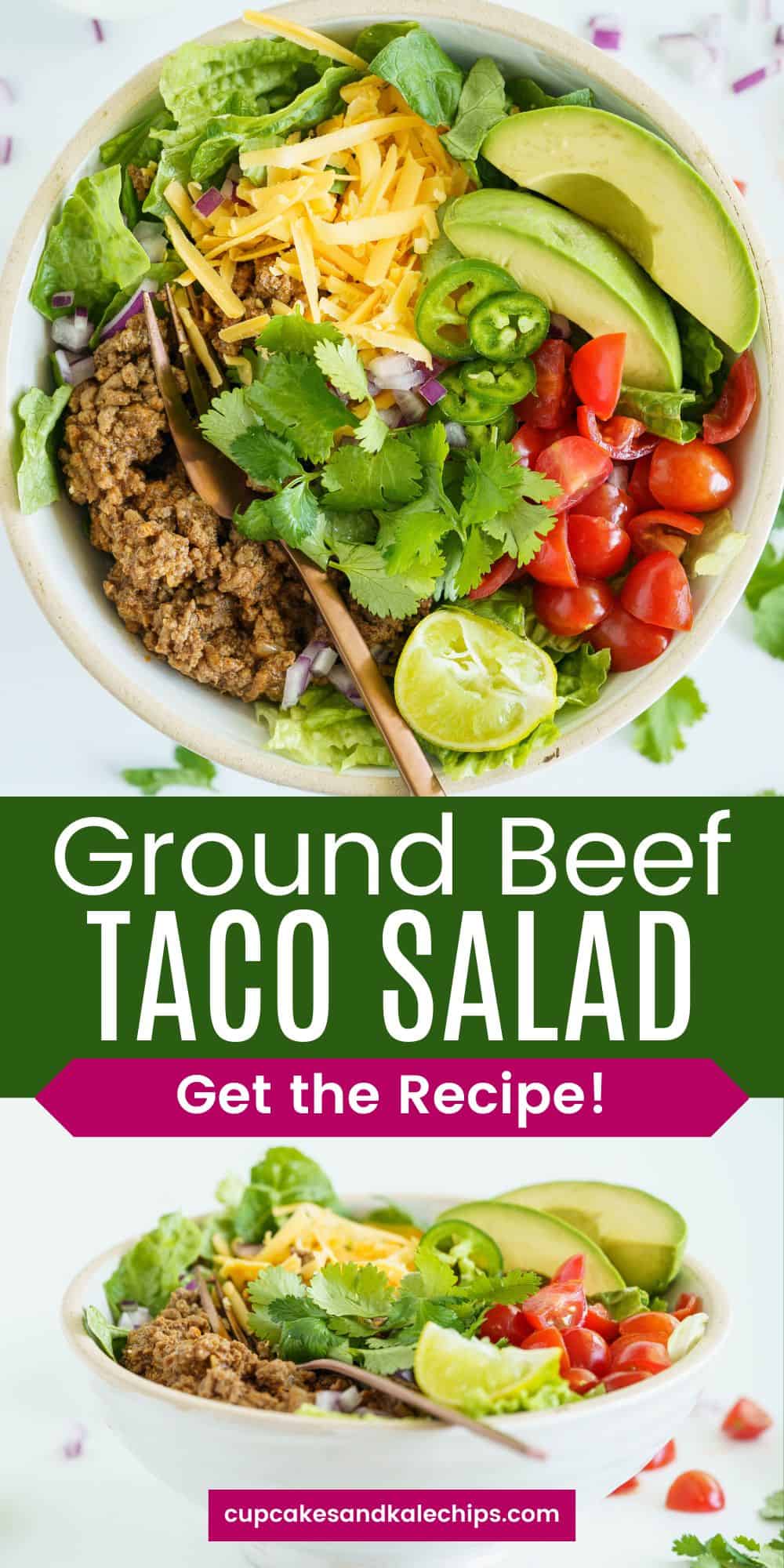 Ground Beef Taco Salad - Keto Bowls! | Cupcakes & Kale Chips
