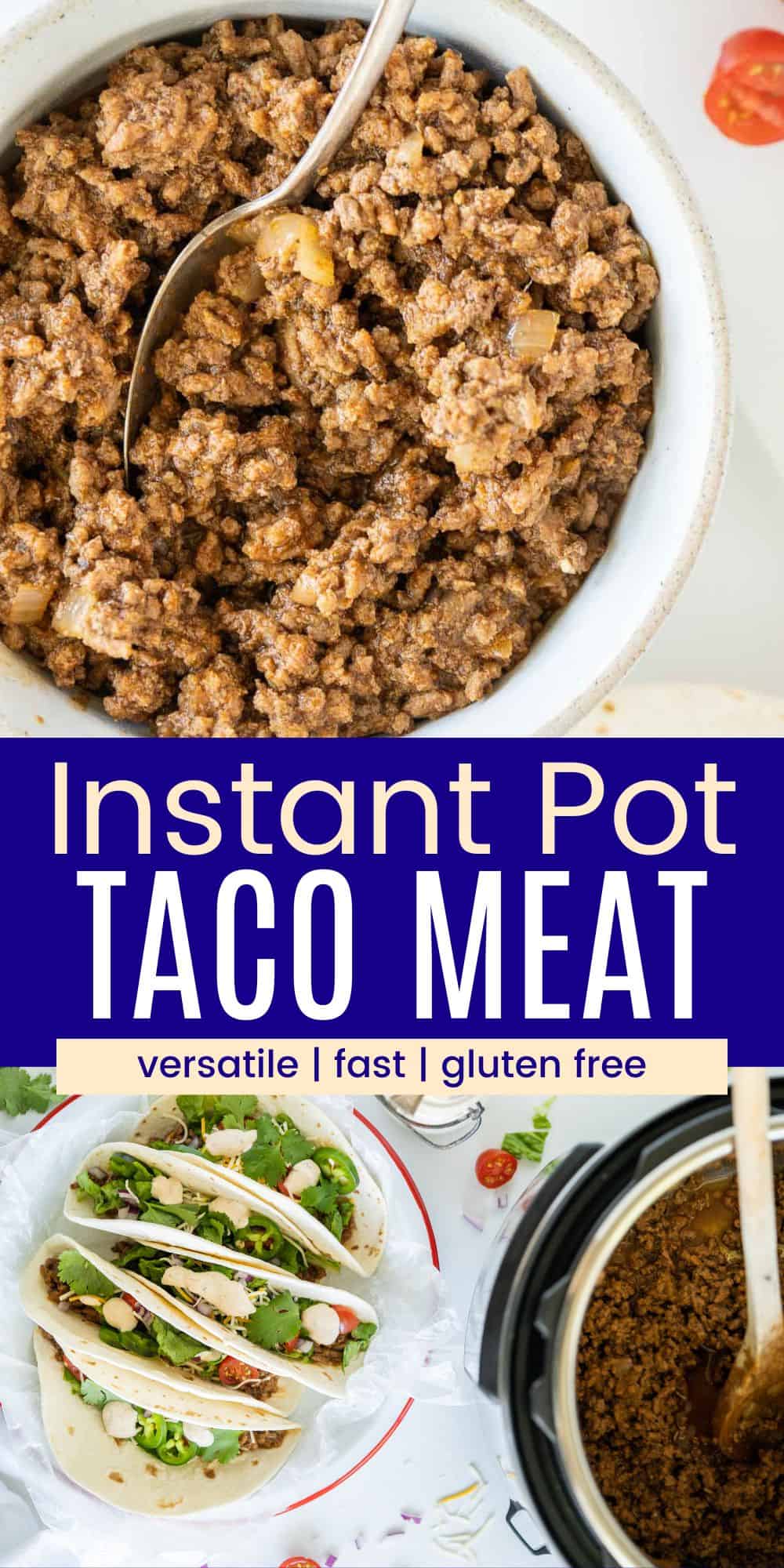 Instant Pot Taco Meat - Easy Ground Beef Taco Recipe | Cupcakes & Kale
