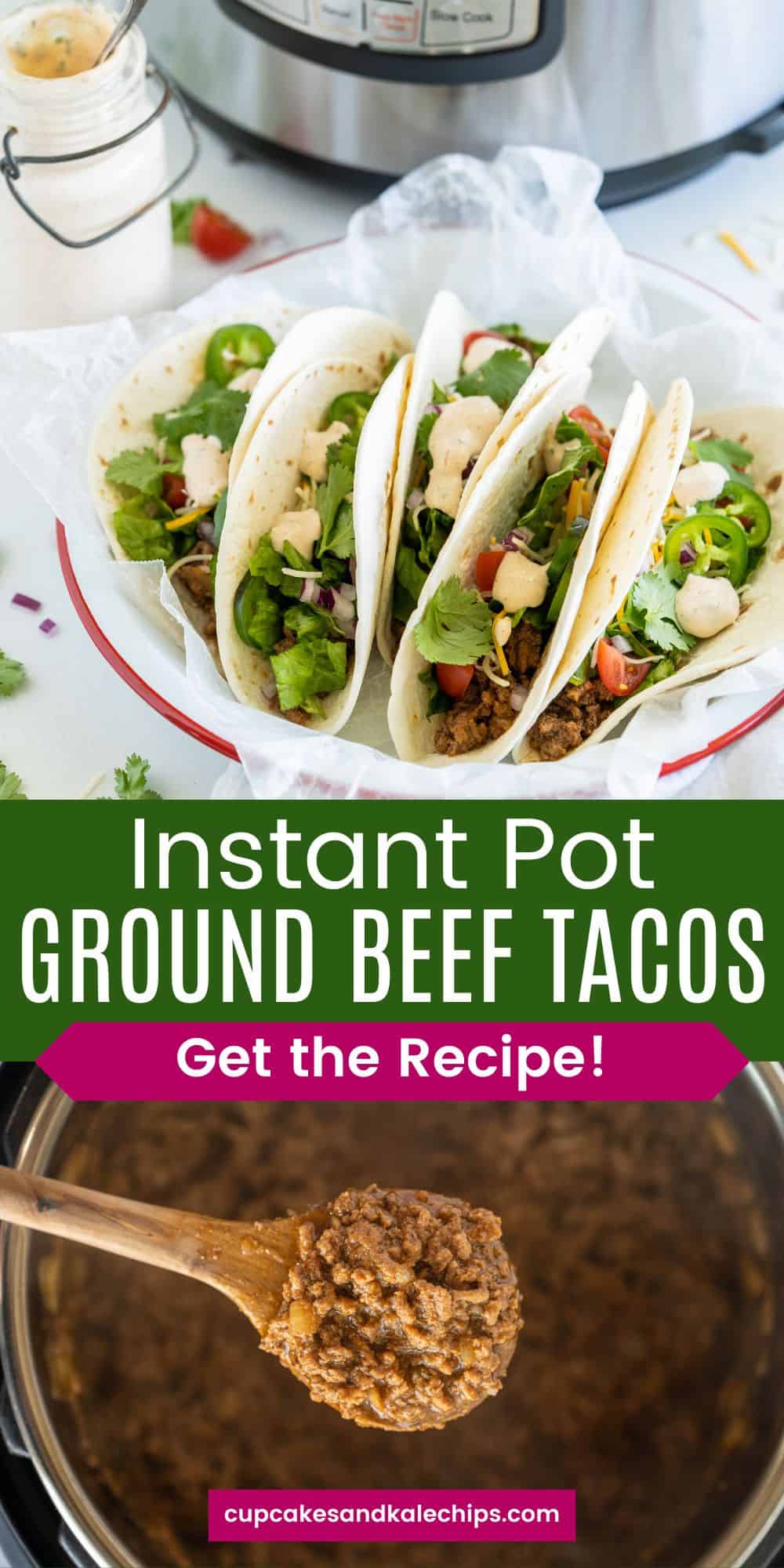 Instant Pot Taco Meat - Easy Ground Beef Taco Recipe | Cupcakes & Kale ...