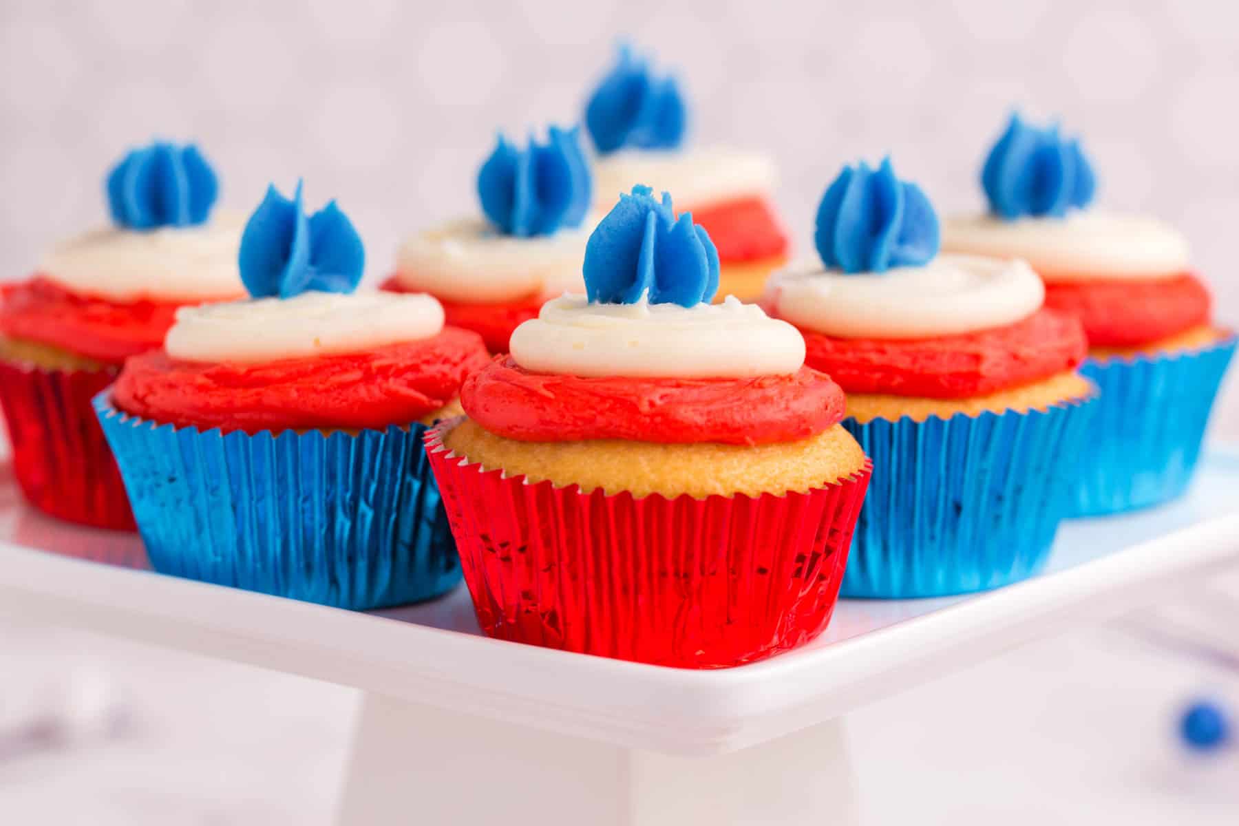 Red White and Blue Cupcakes