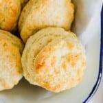 gluten free biscuits in a rectangular dish