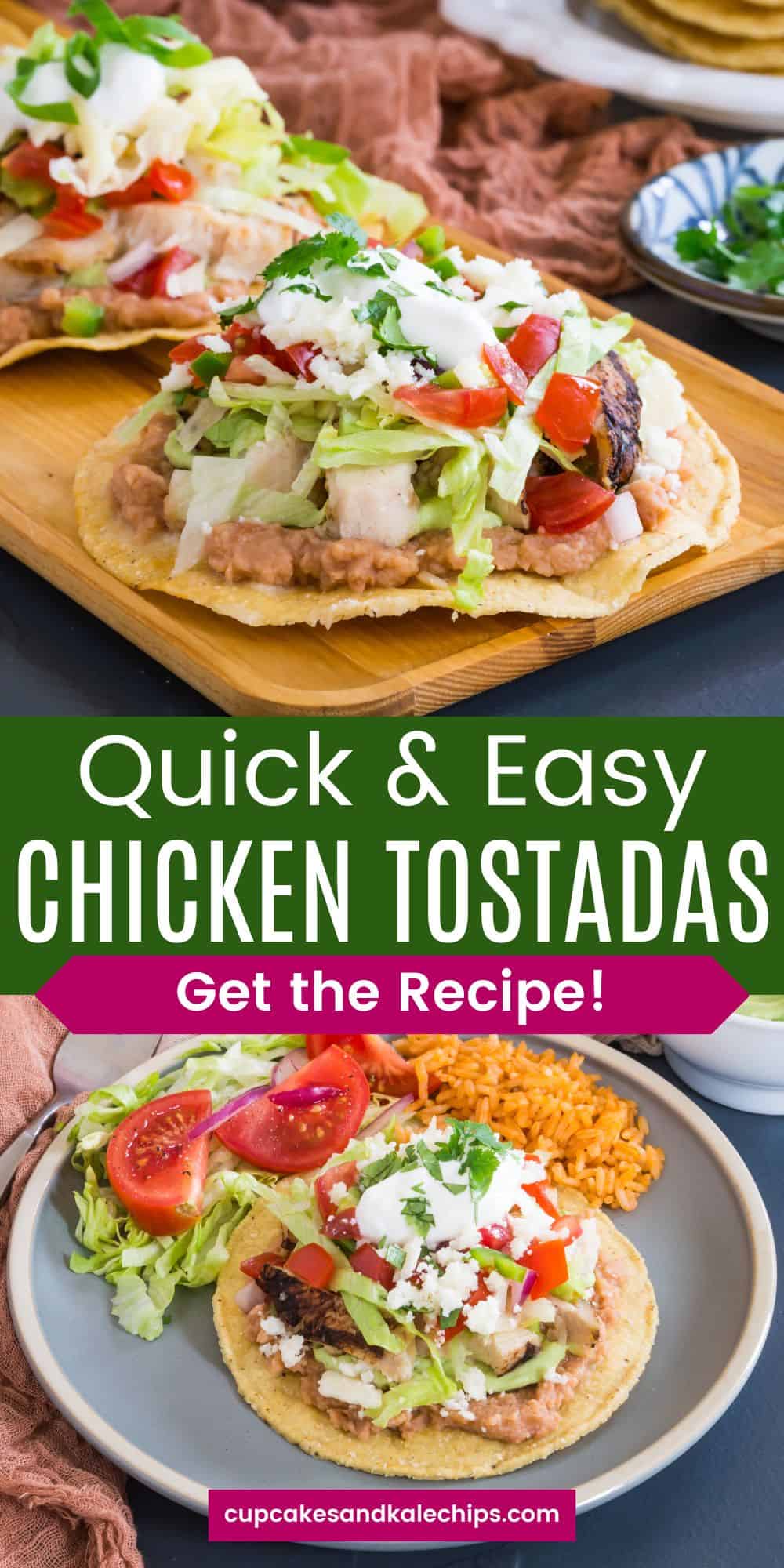 Quick & Easy Chicken Tostadas | Cupcakes & Kale Chips