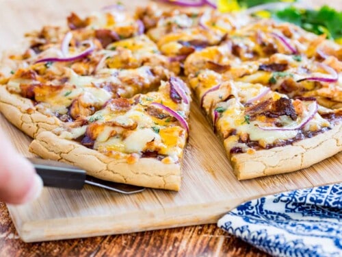 Gluten Free BBQ Chicken Pizza so easy to at