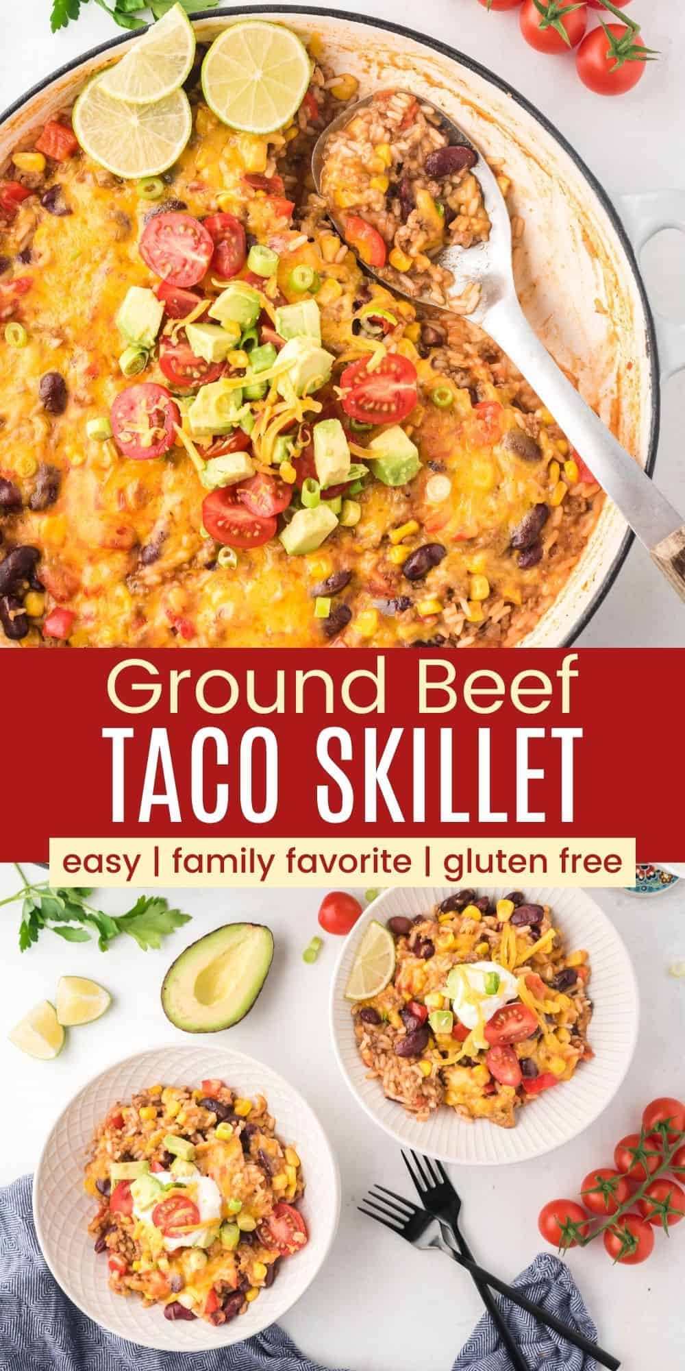 Mexican Ground Beef Taco Skillet | Cupcakes & Kale Chips
