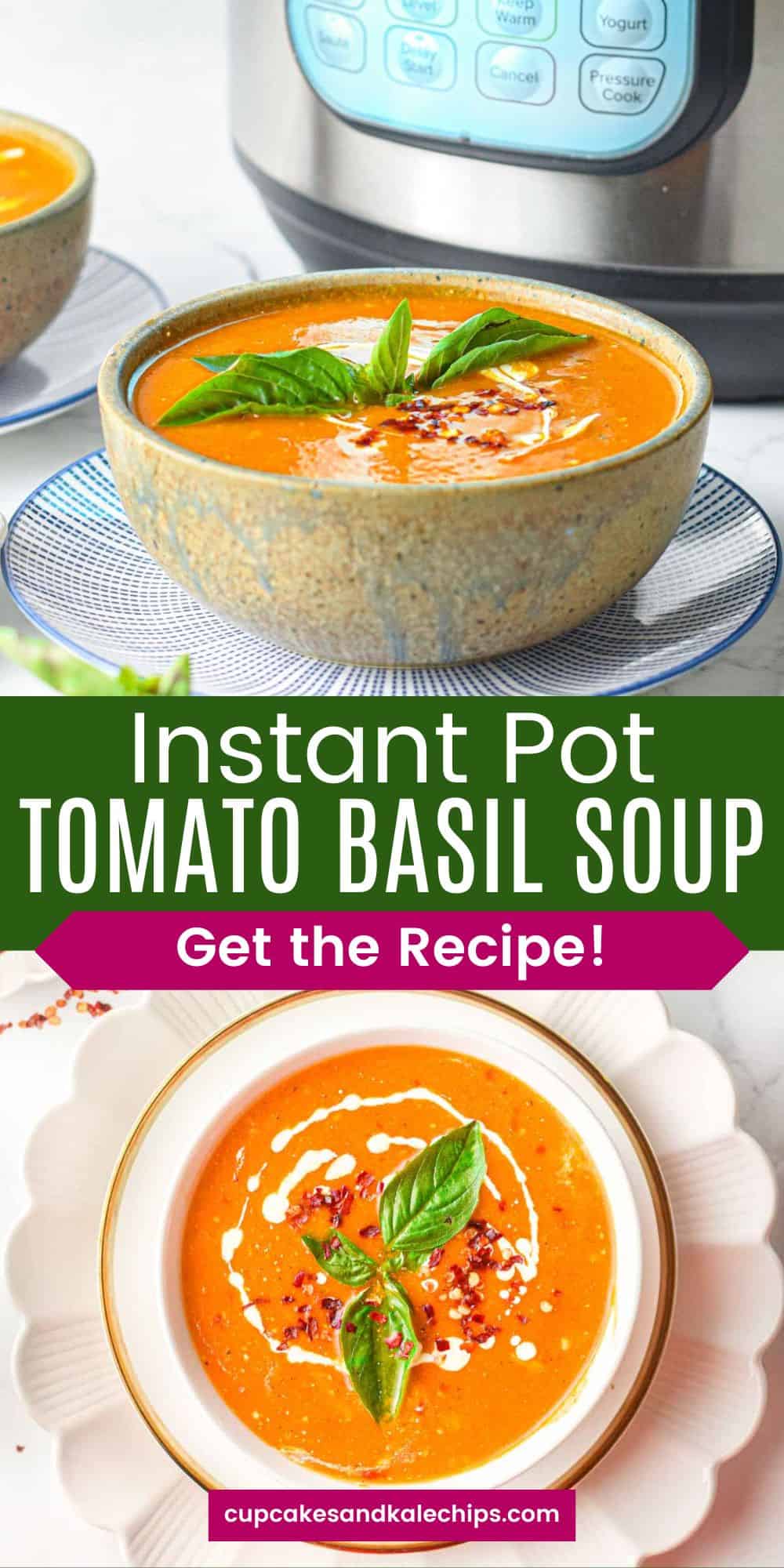 Creamy Instant Pot Tomato Soup | Cupcakes & Kale Chips