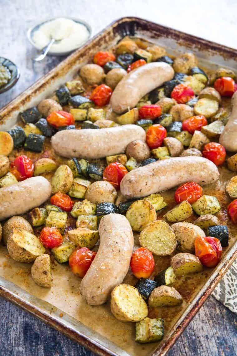 Italian Sausage Sheet Pan Dinner | Cupcakes & Kale Chips