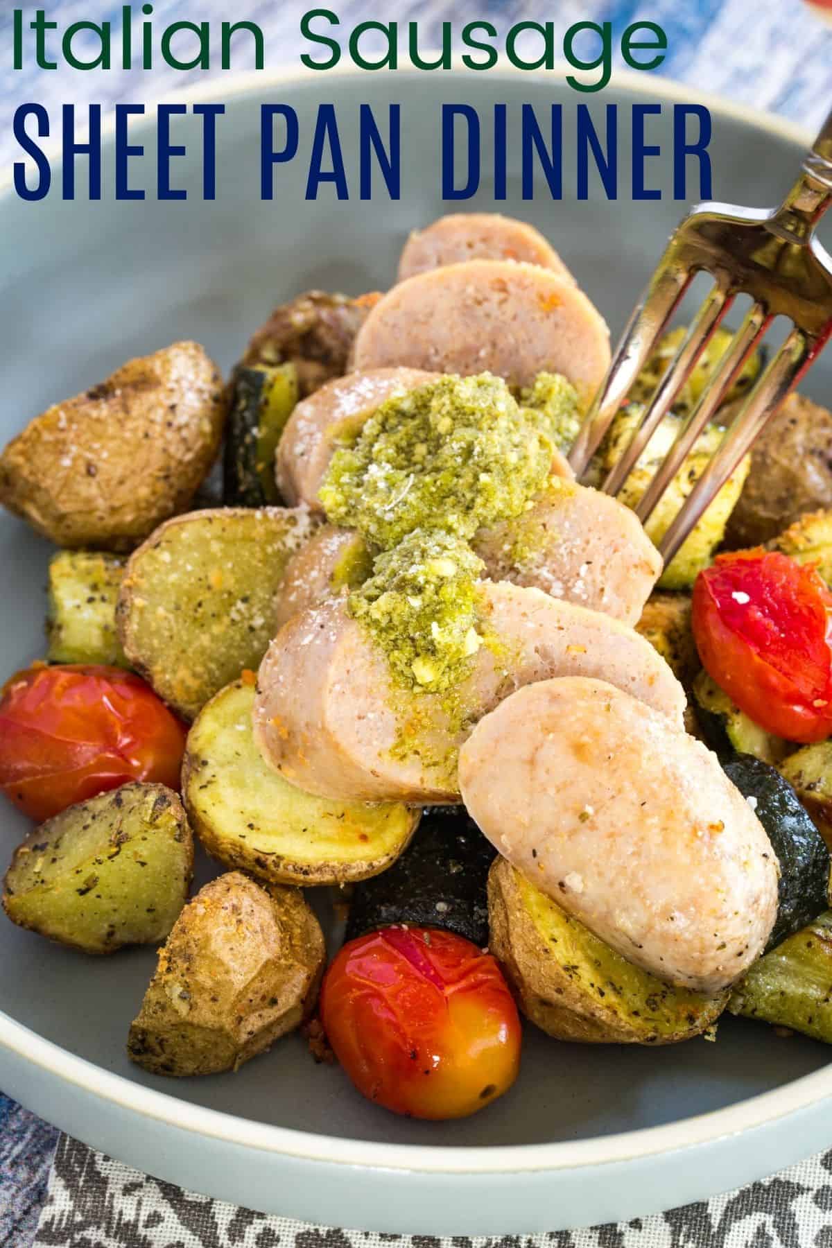 Italian Sausage Sheet Pan Dinner Cupcakes & Kale Chips