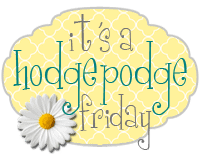 A Yellow Sign with a Daisy that Says "It's a Hodgepodge Friday"