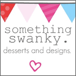 The Logo for Something Swanky: Desserts and Designs with a Pink Heart