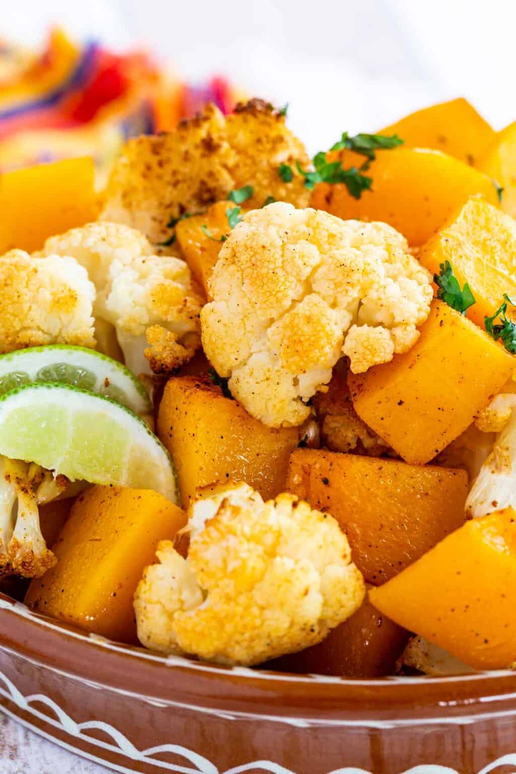 Spicy Roasted Cauliflower and Butternut Squash Cupcakes & Kale Chips