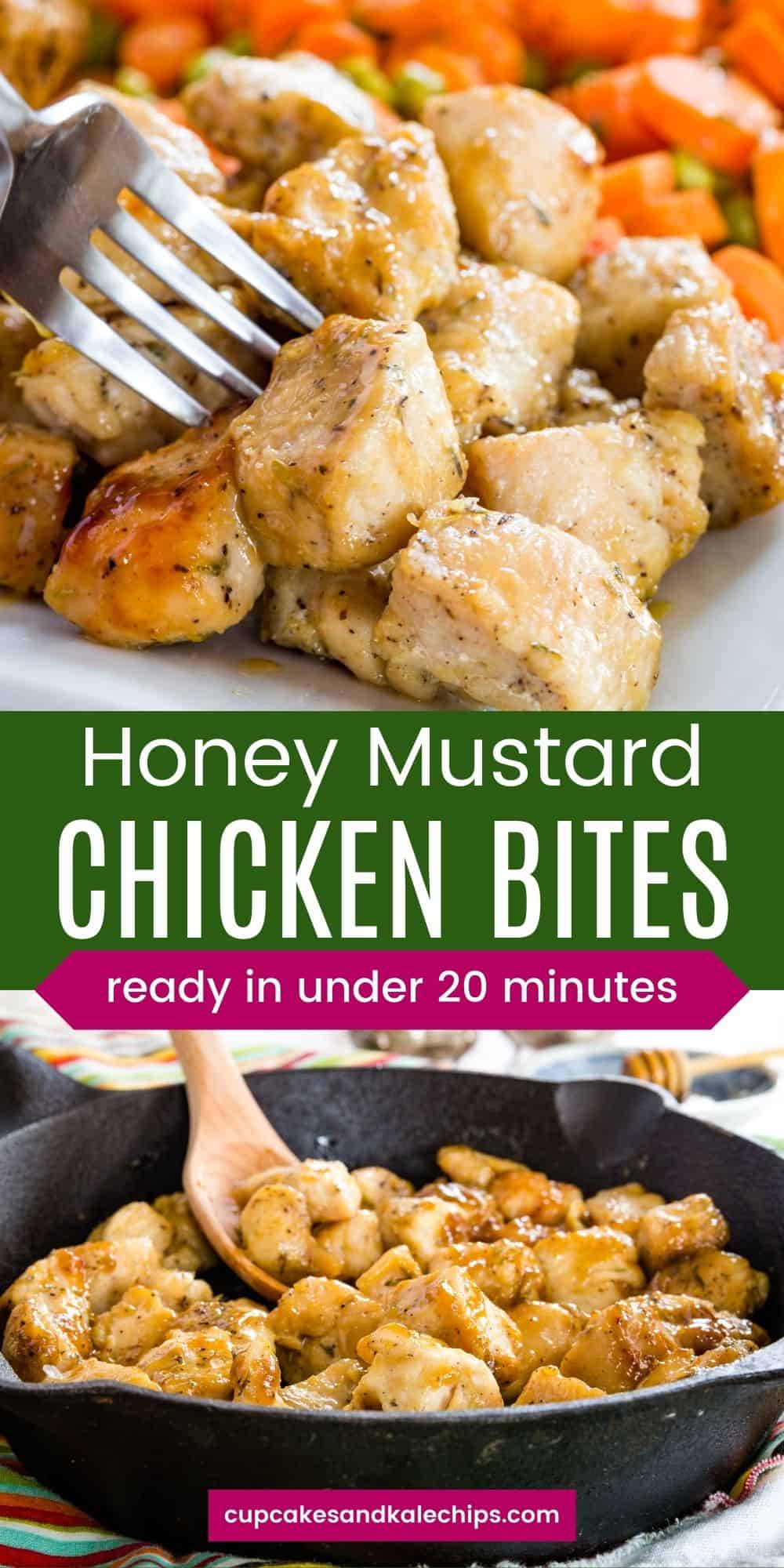 Honey Mustard Chicken Bites Cupcakes & Kale Chips