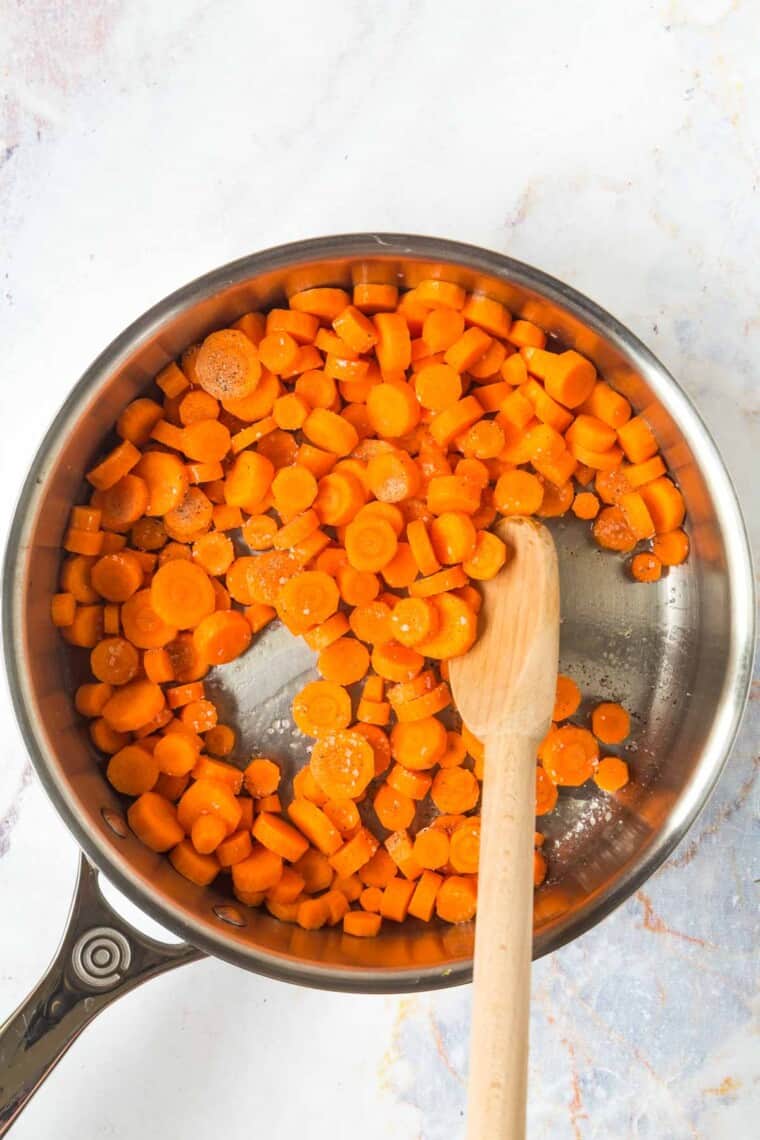 Honey Dijon Peas and Carrots easy side dish recipe!