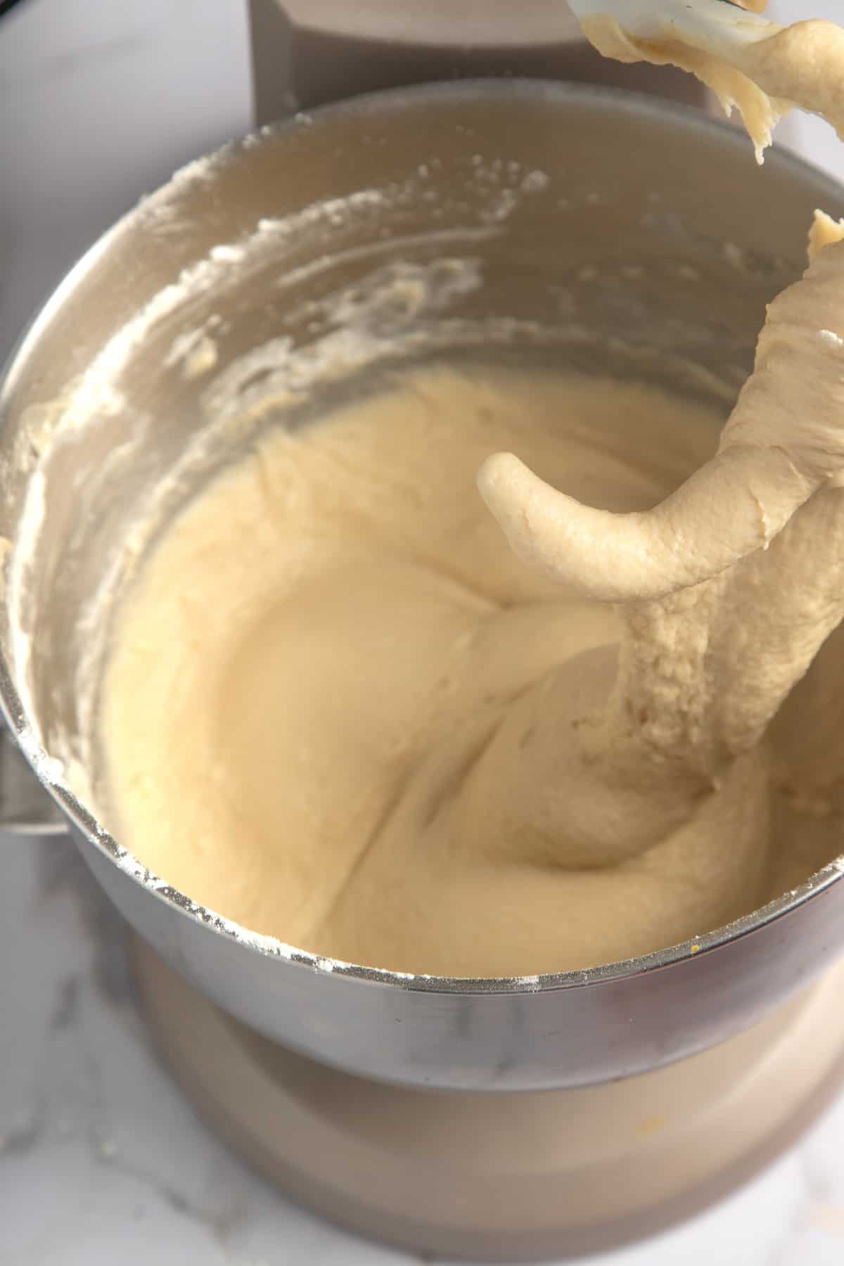 mixing bowl with smooth dough