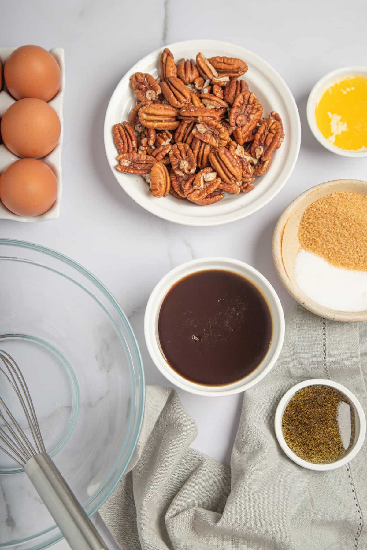 ingredients for pecan pie